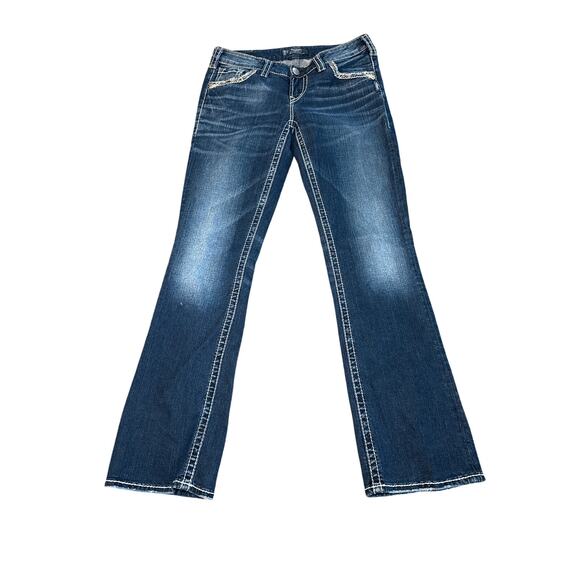 Silver Aiko mid slim bootcut jeans womens 30/31 western cowgirl normcore casual - Picture 1 of 9